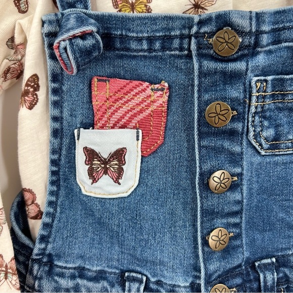 Matilda Jane Harvest Fit Jean Overalls Fall Flutter Set - Picture 8 of 13